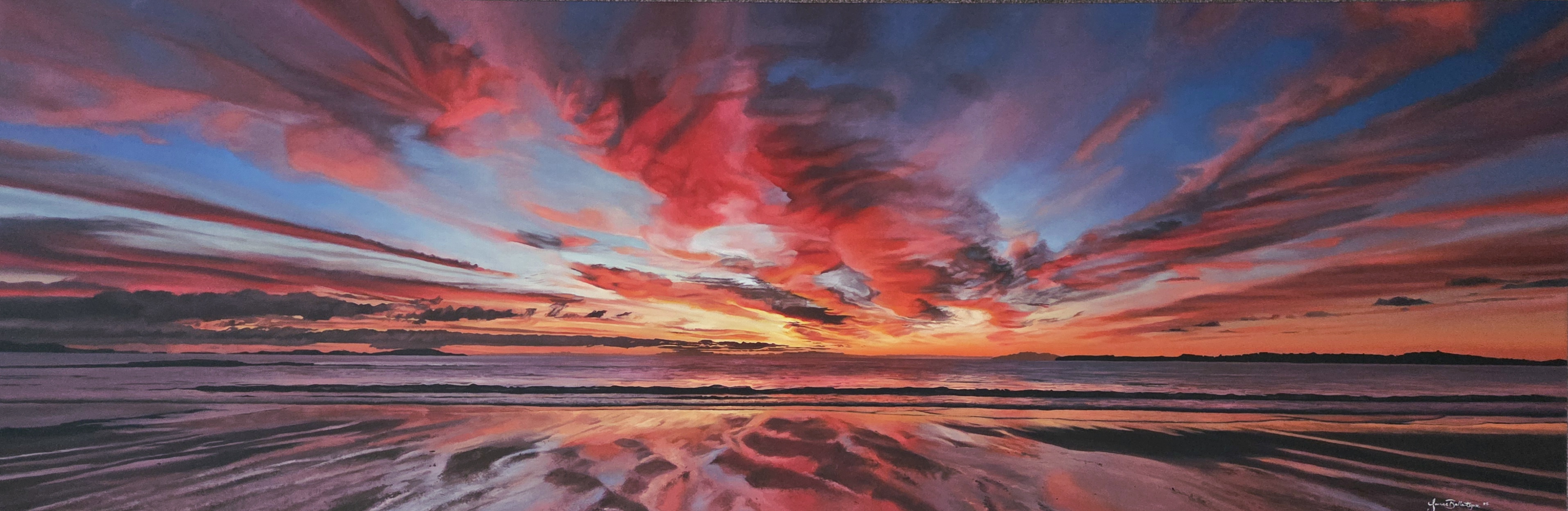 Glory, Red Beach, Auckland, Oil on Canvas 152 x  52 mm $5900